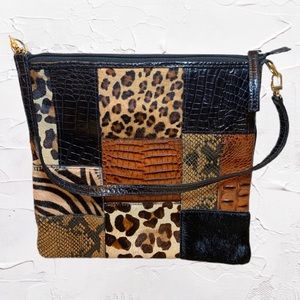 Clever Carriage Company Exotic Animal Print Messenger Bag